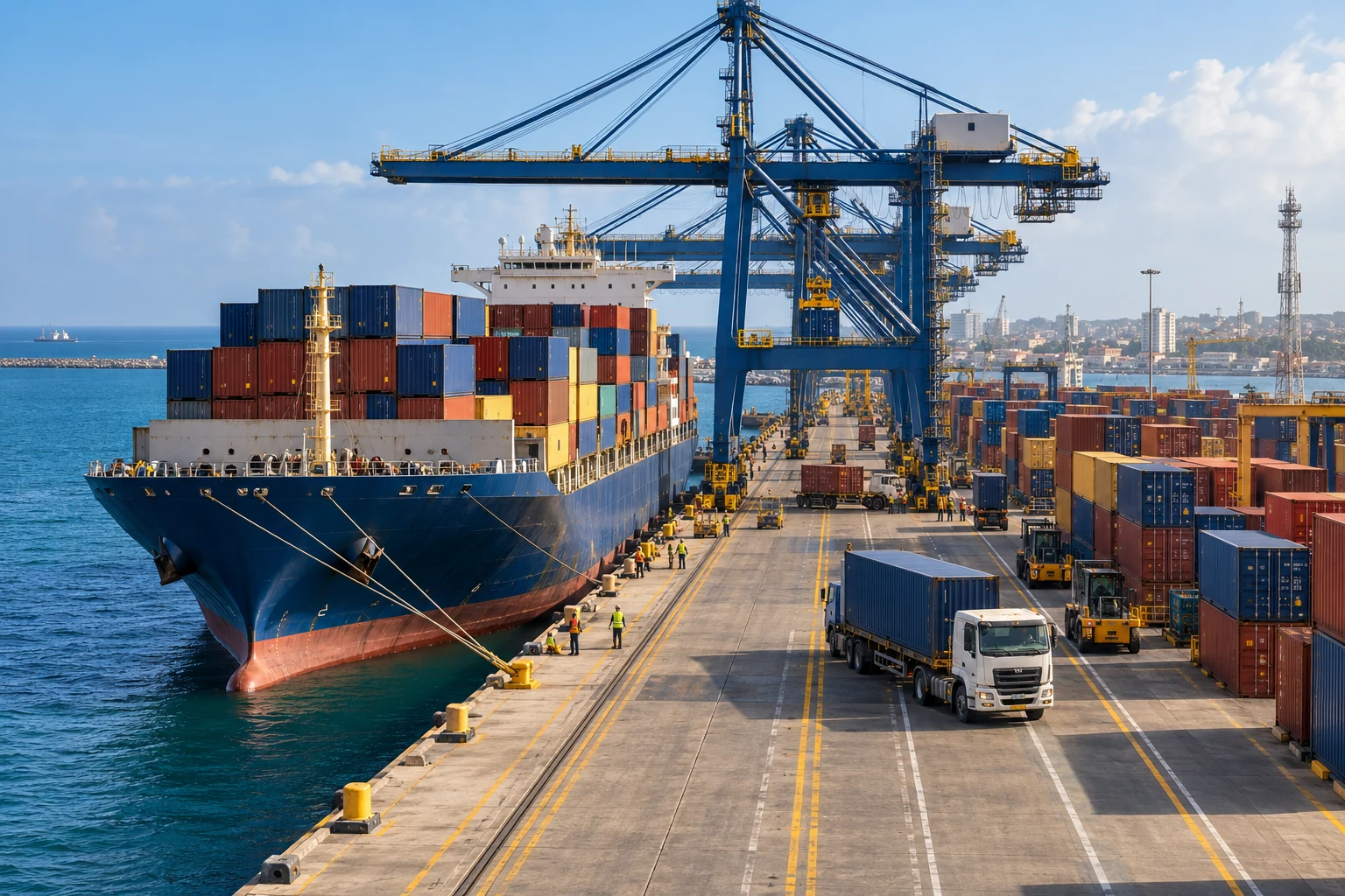 Communications & transport sector illustration