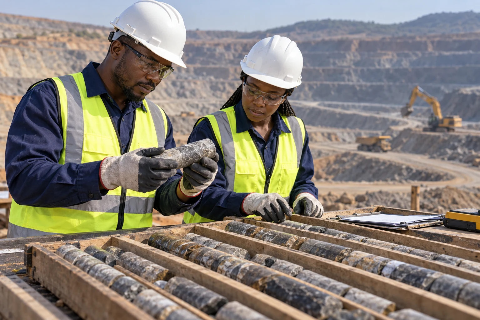 Gold mining sector illustration