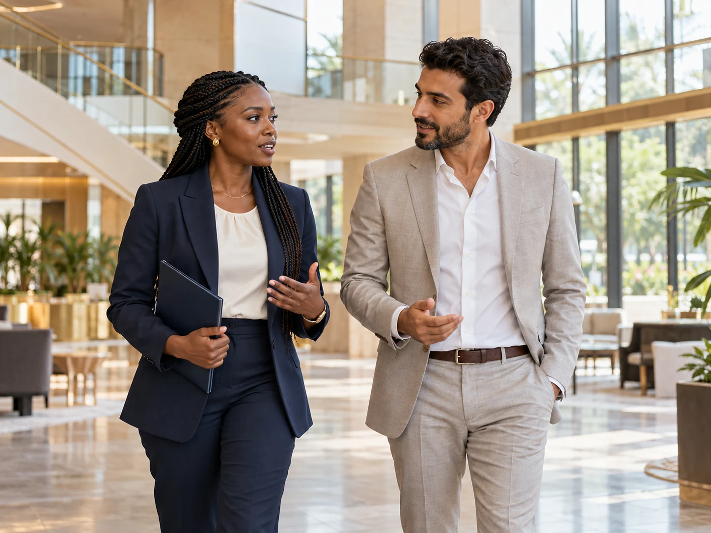 Illustrative dialogue between African and international business professionals