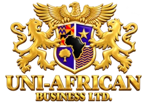 Uni-African Business Limited 3D gold logo