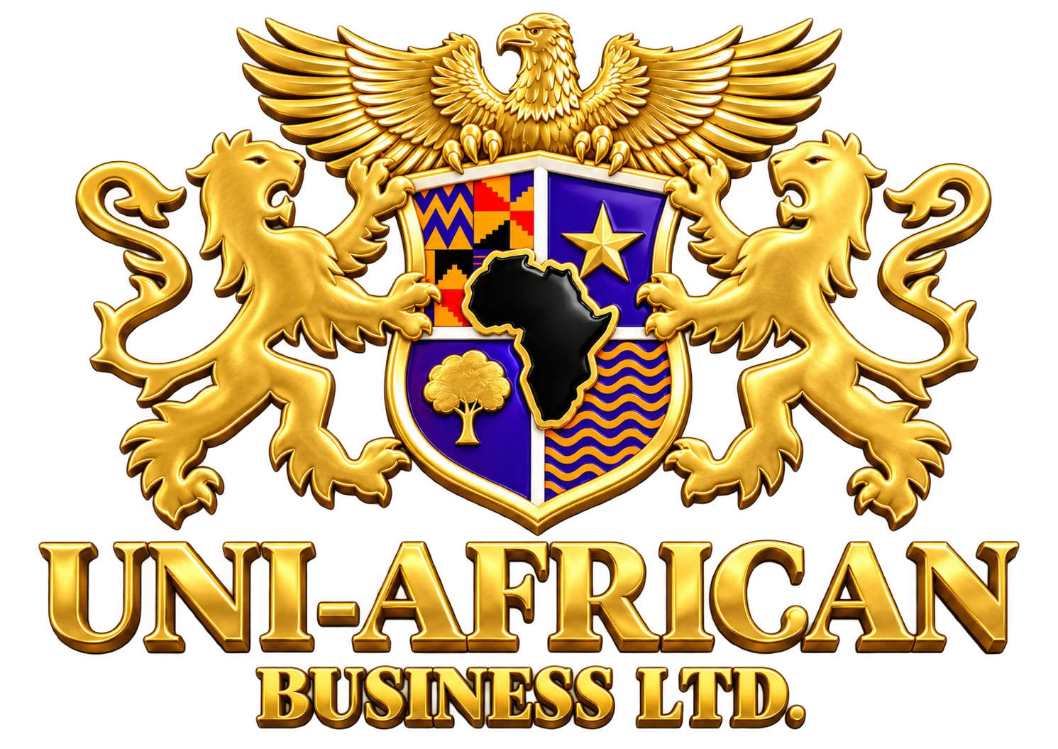 Uni-African Business Limited 3D gold crest